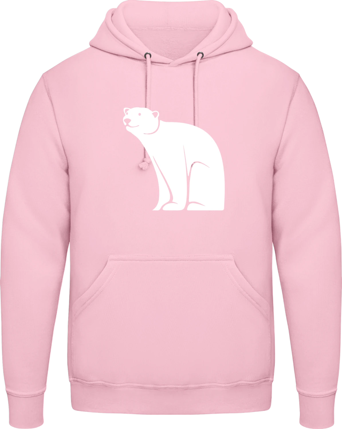 Ice Bear Icon - Baby pink AWDis man hoodie - Front