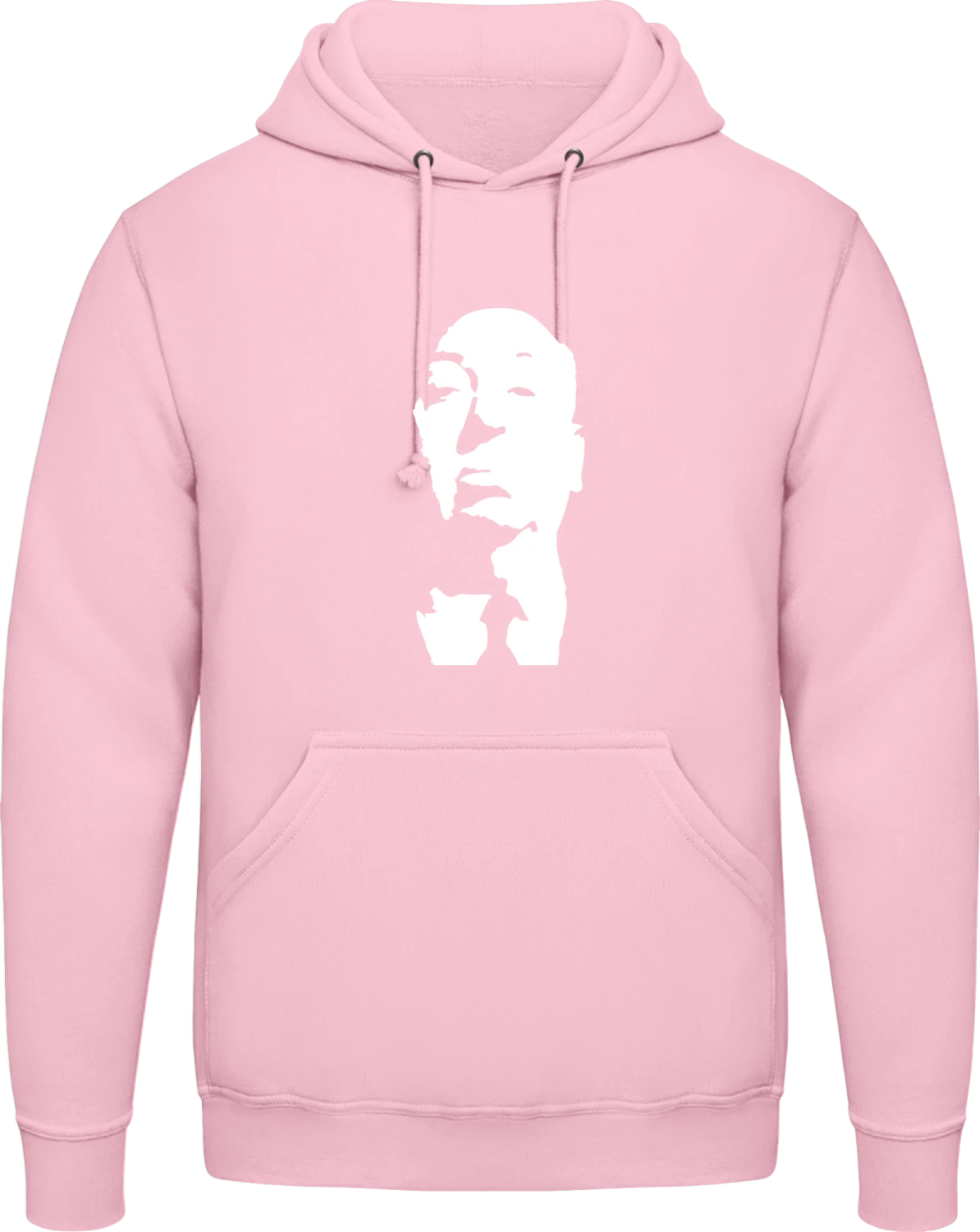 Hitchcock - Baby pink AWDis man hoodie - Front