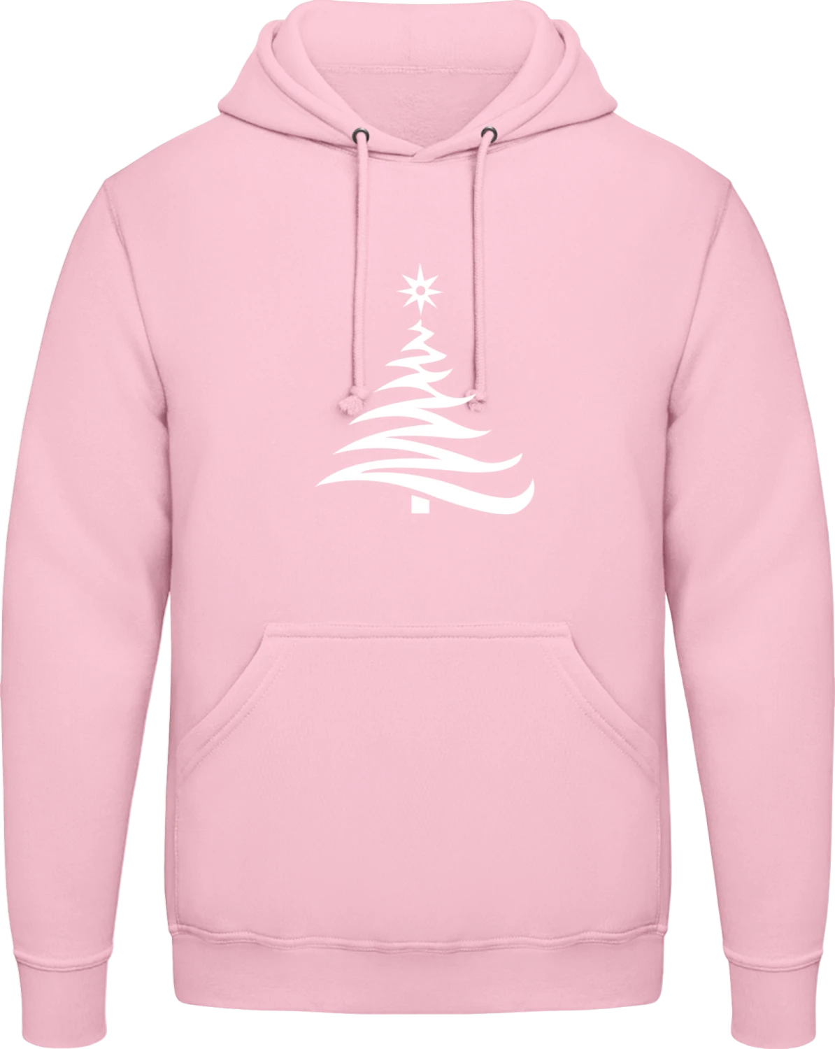 Christmas Tree - Baby pink AWDis man hoodie - Front