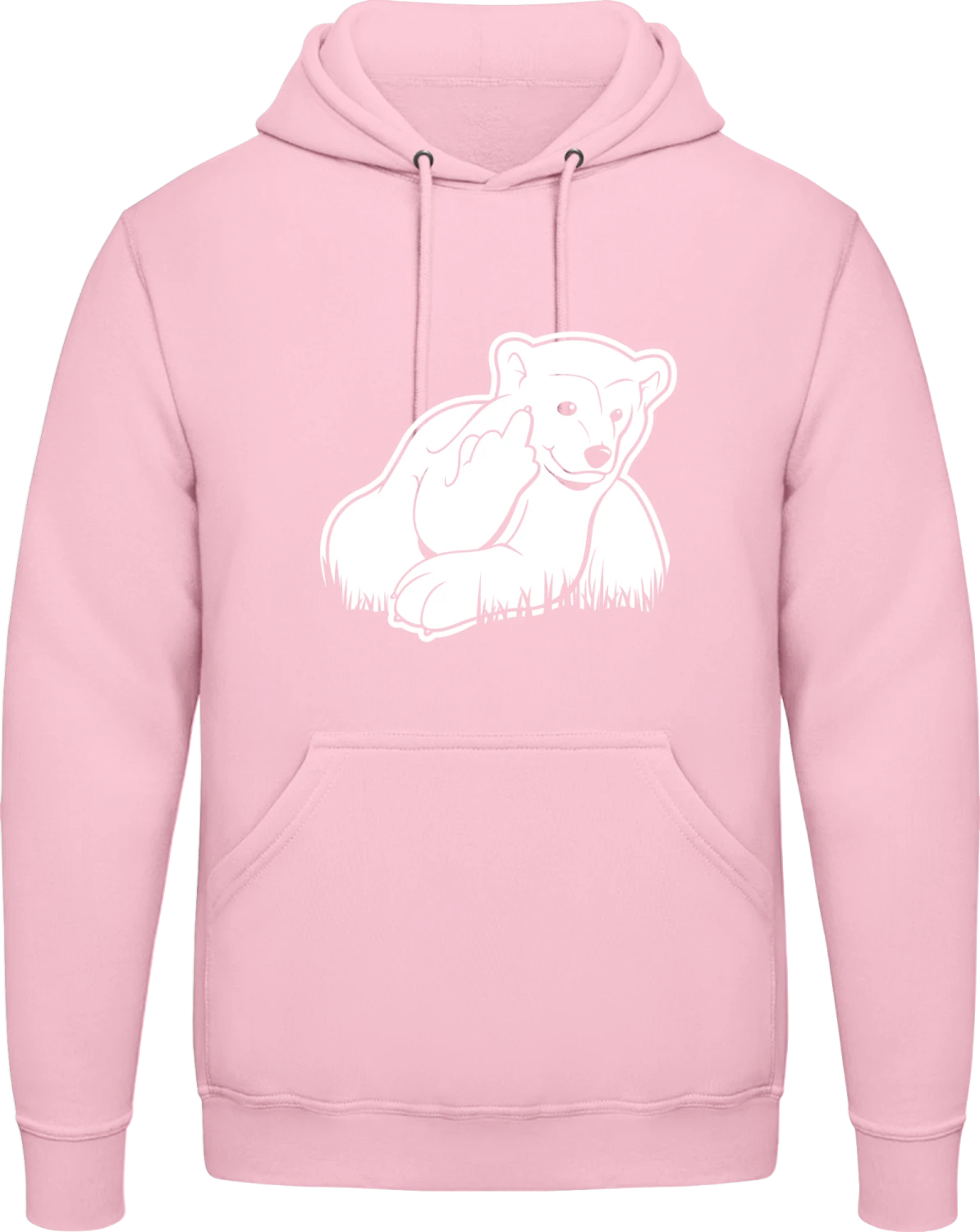 Ice Bear - Baby pink AWDis man hoodie - Front