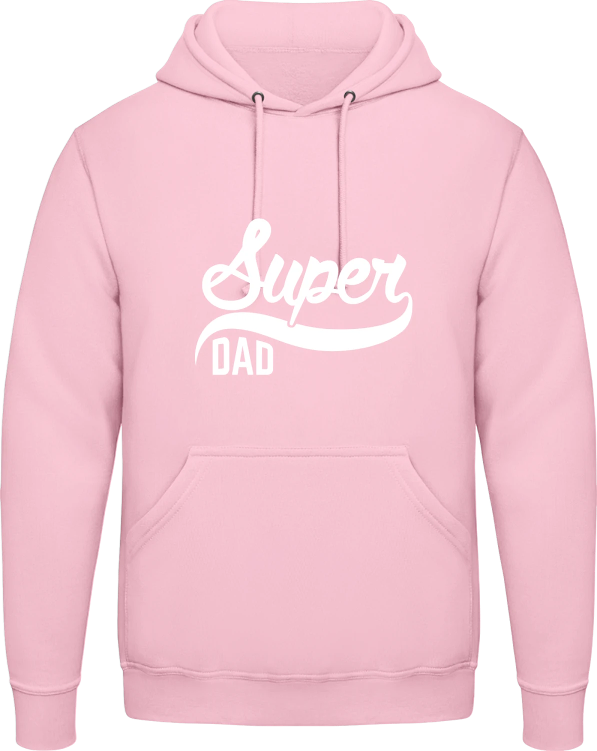 Super Dad Retro - Baby pink AWDis man hoodie - Front