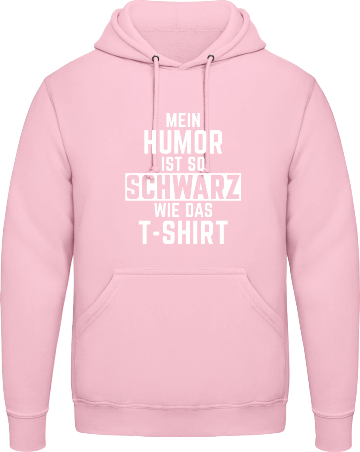 Mein Humor ist so schwarz wie das T-Shirt - Baby pink AWDis man hoodie - Front