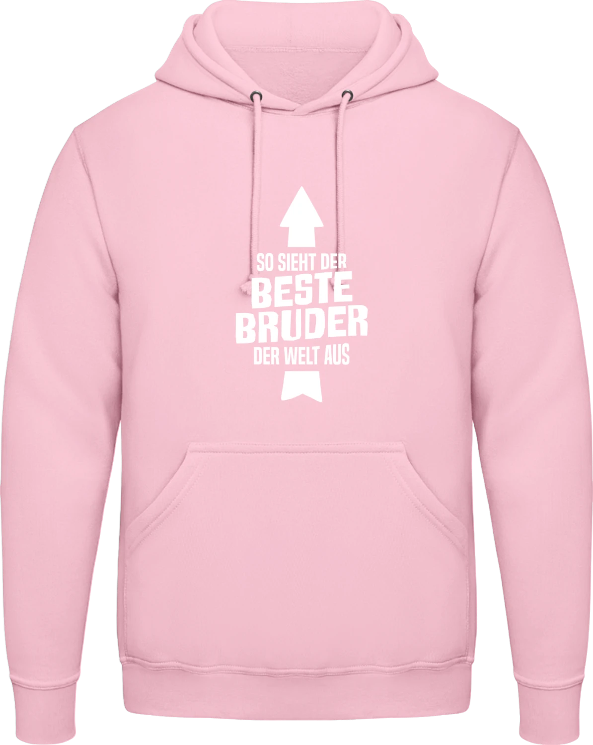 So sieht der beste Bruder der Welt aus - Baby pink AWDis man hoodie - Front