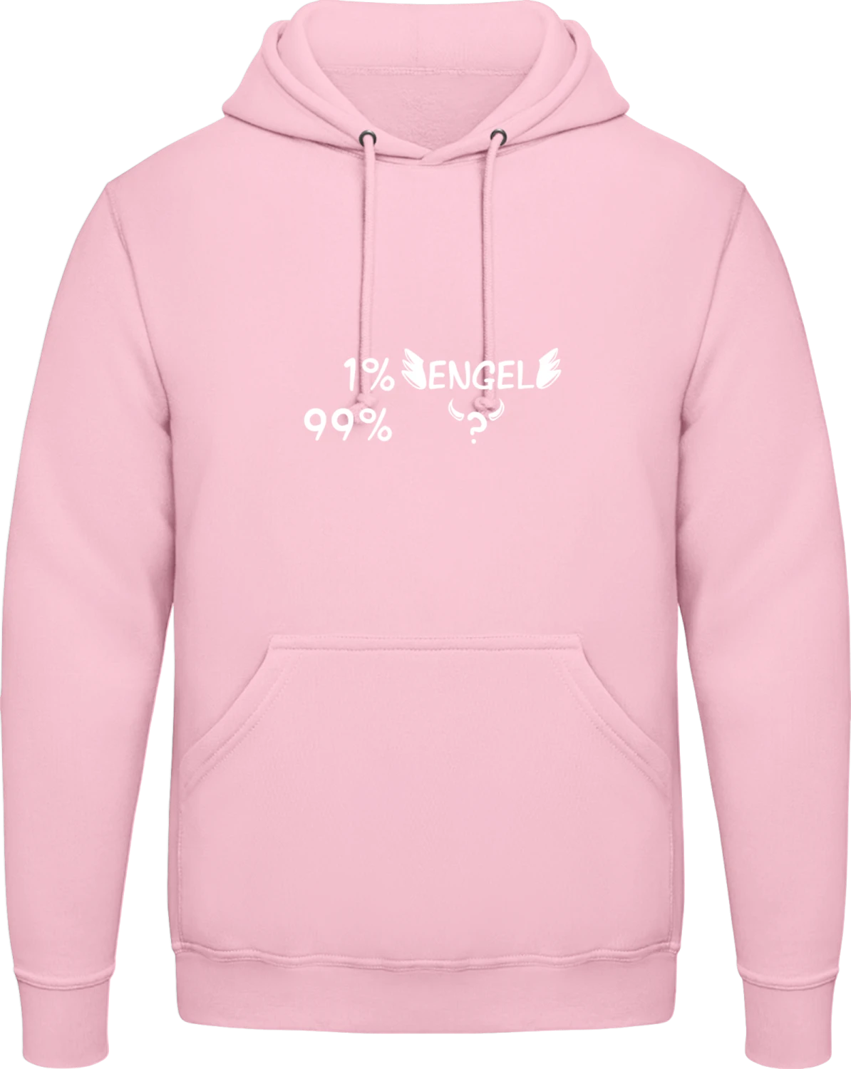 Engel oder Teufel - Baby pink AWDis man hoodie - Front