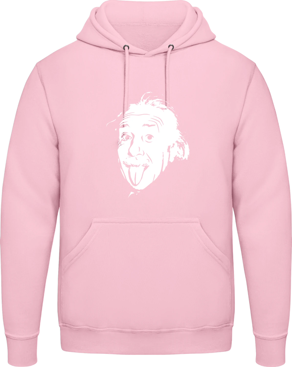 Albert Einstein - Baby pink AWDis man hoodie - Front