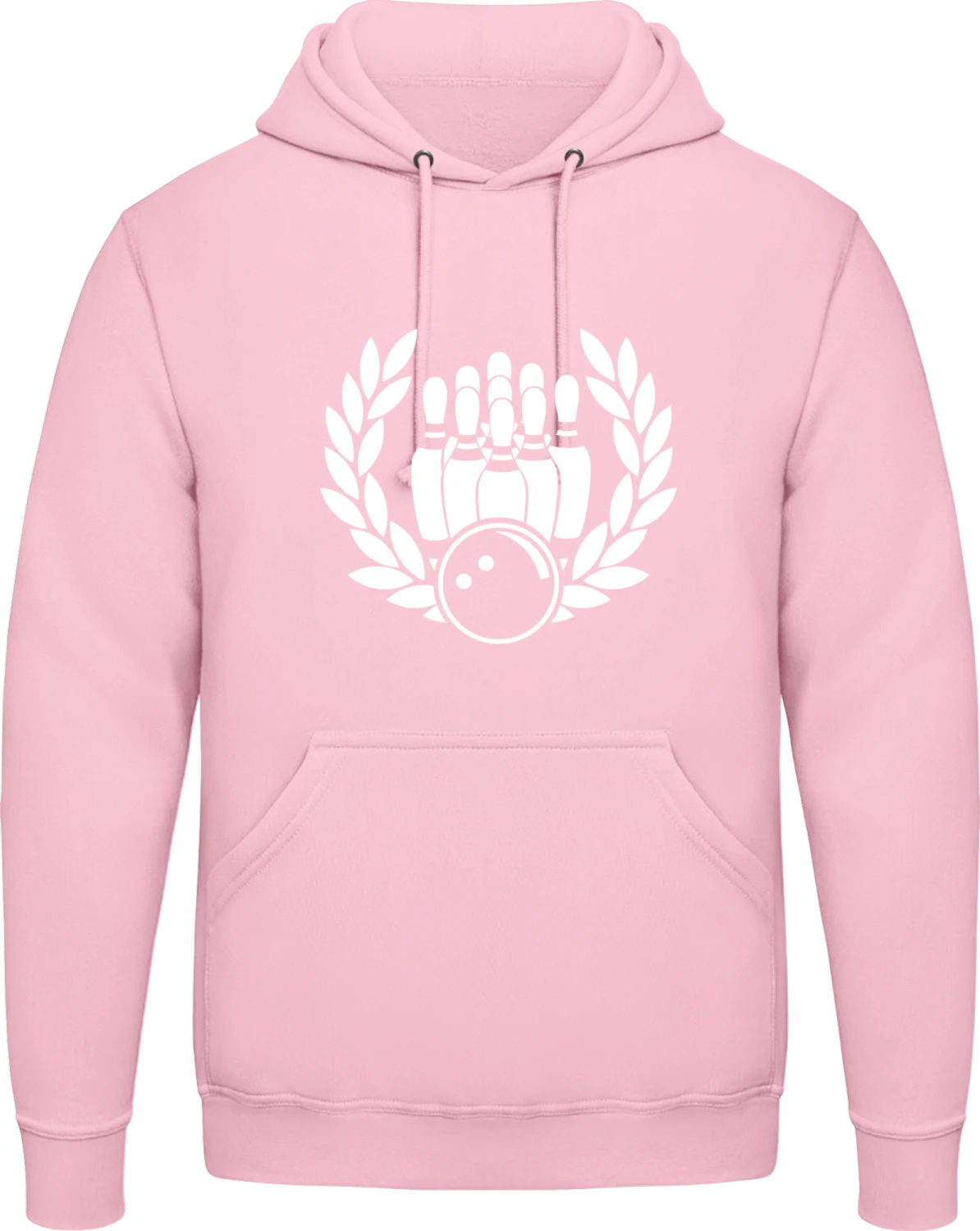 Pins Illustration - Baby pink AWDis man hoodie - Front