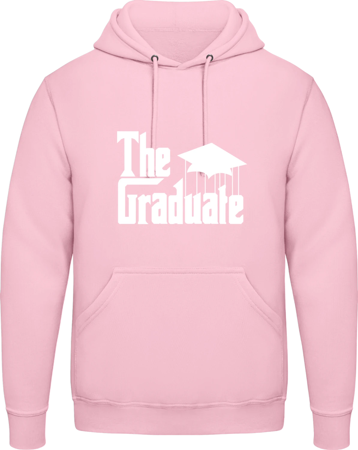 The Graduate - Baby pink AWDis man hoodie - Front