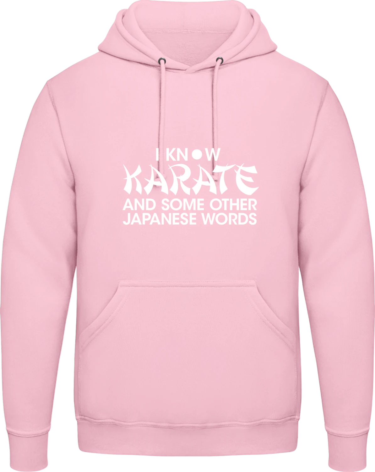 I Know Karate And Some Other Ja - Baby pink AWDis man hoodie - Front