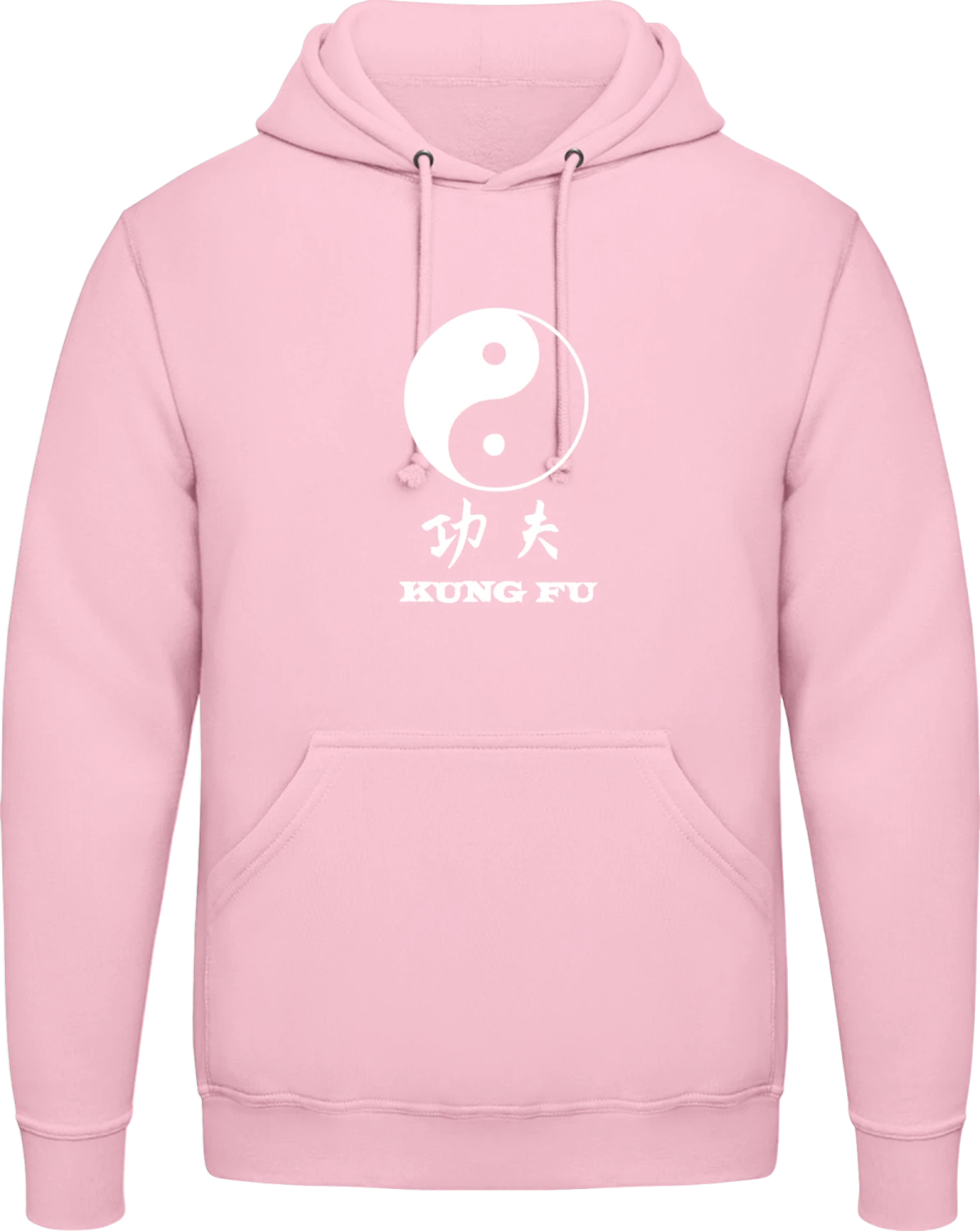 Kung Fu - Baby pink AWDis man hoodie - Front