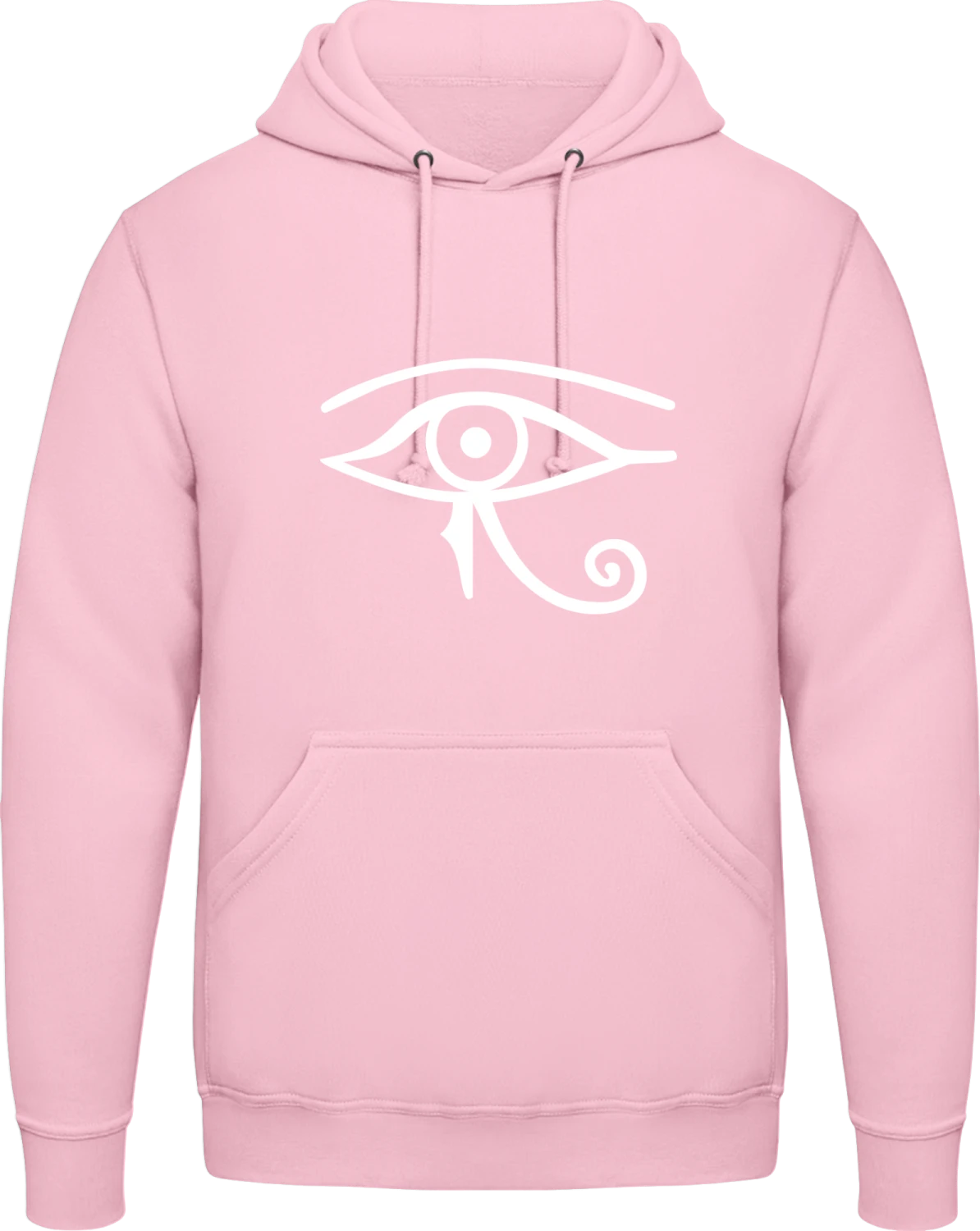 Eye of Horus - Baby pink AWDis man hoodie - Front