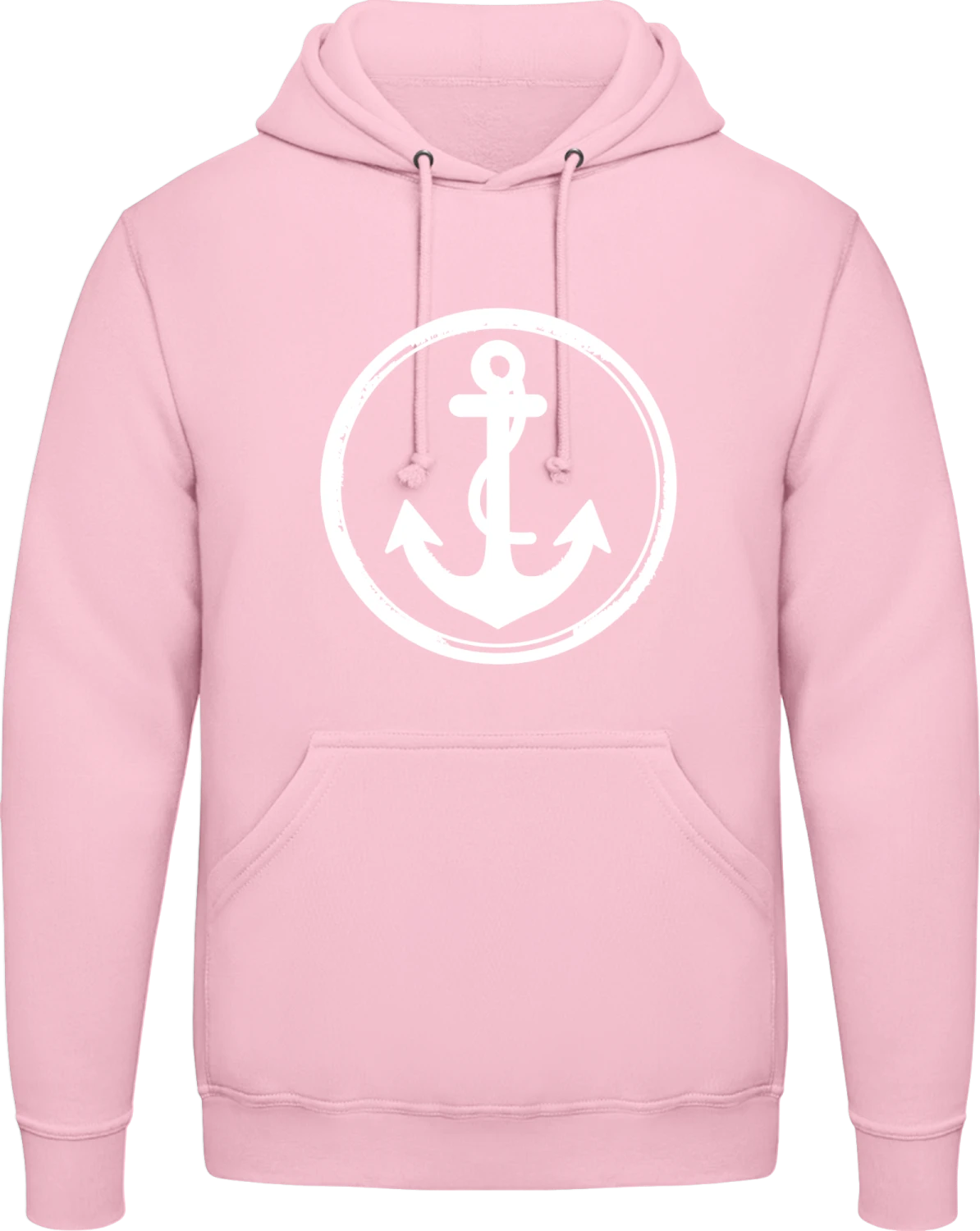 Anchor - Baby pink AWDis man hoodie - Front