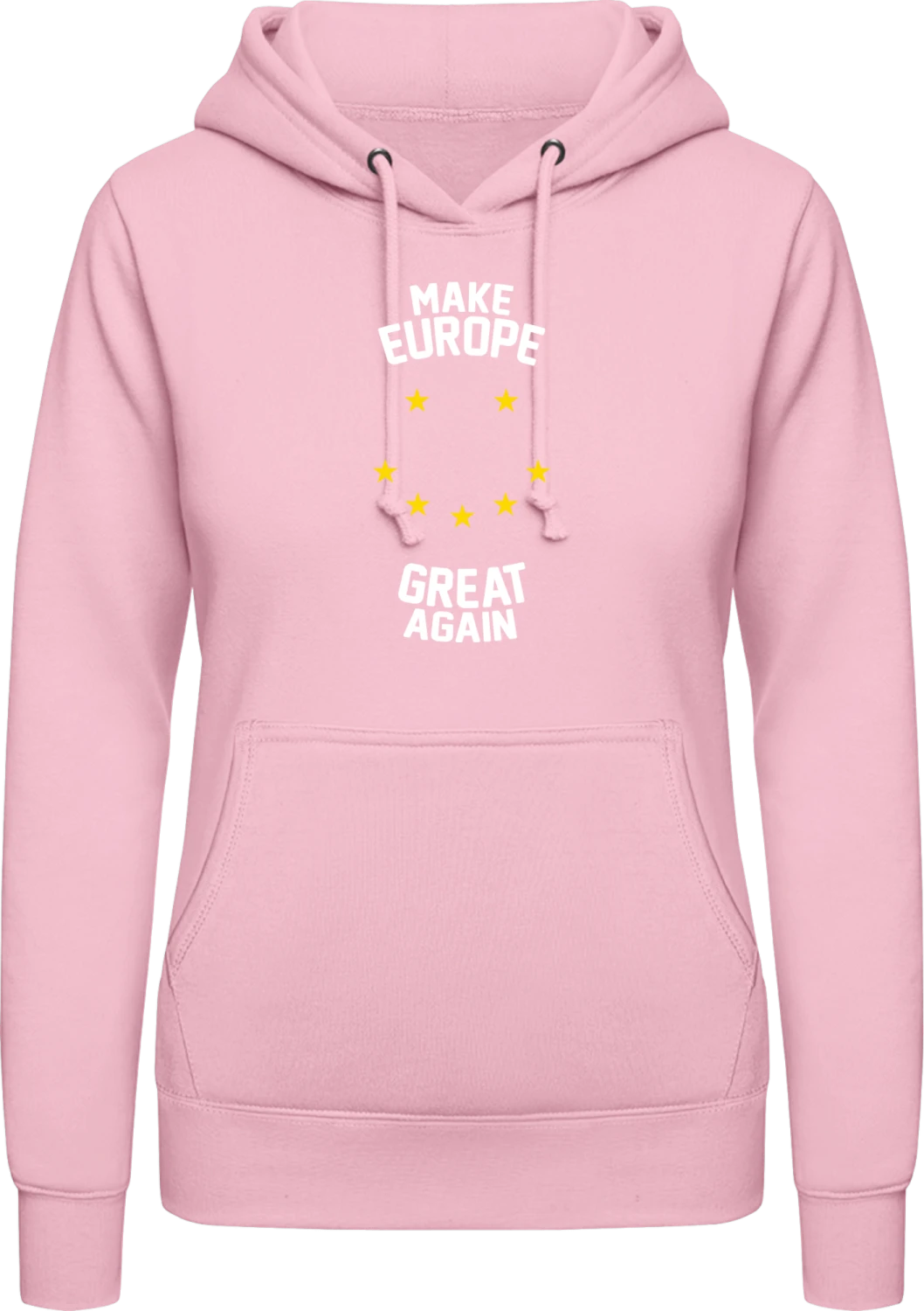 Make Europe Great Again - Baby pink AWDis ladies hoodie - Front