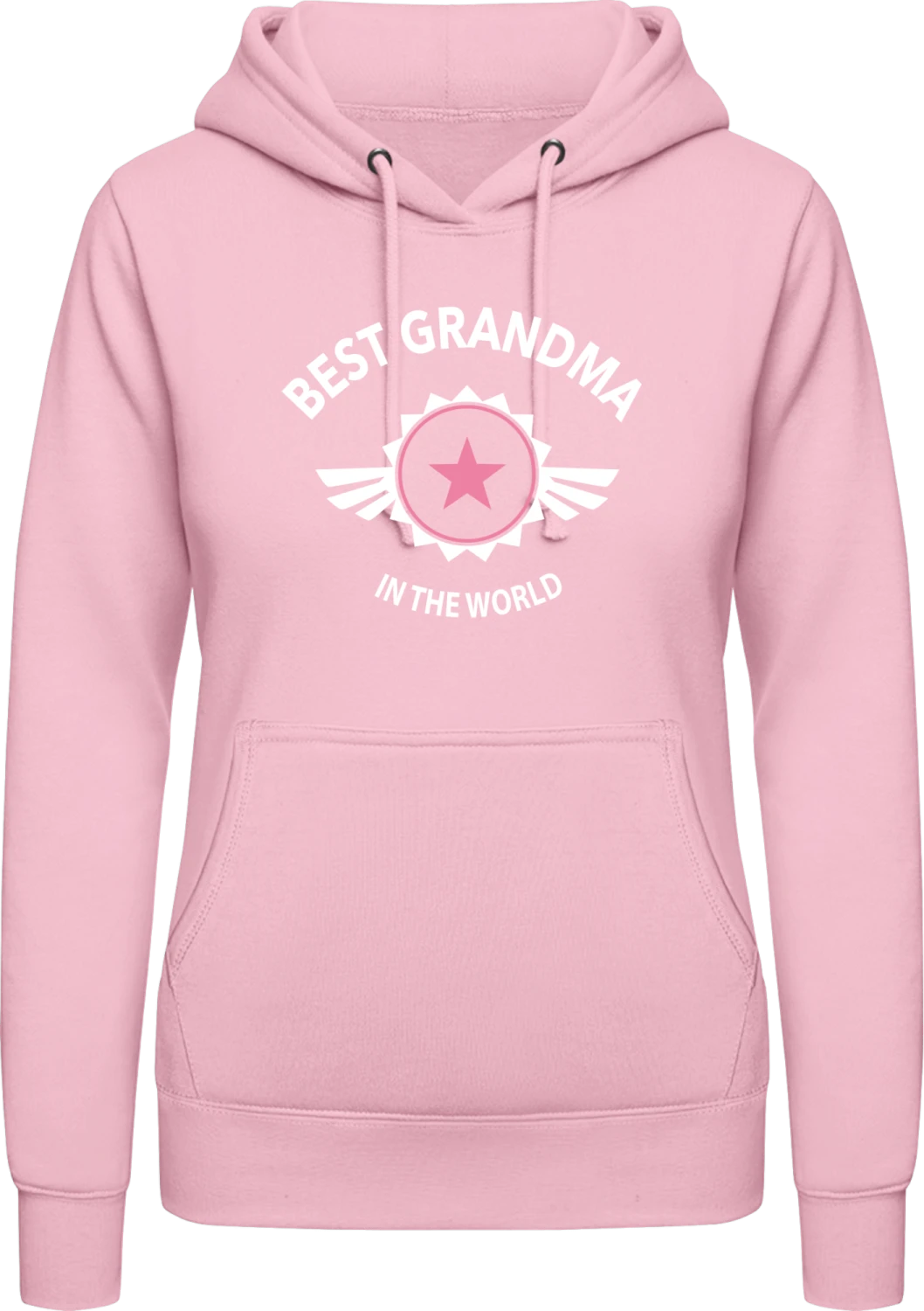 Best Grandma in the World - Baby pink AWDis ladies hoodie - Front