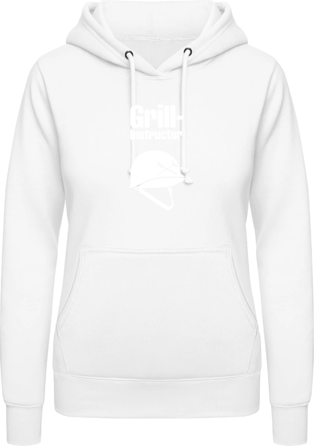 Grill Instructor - Arctic white AWDis ladies hoodie - Front