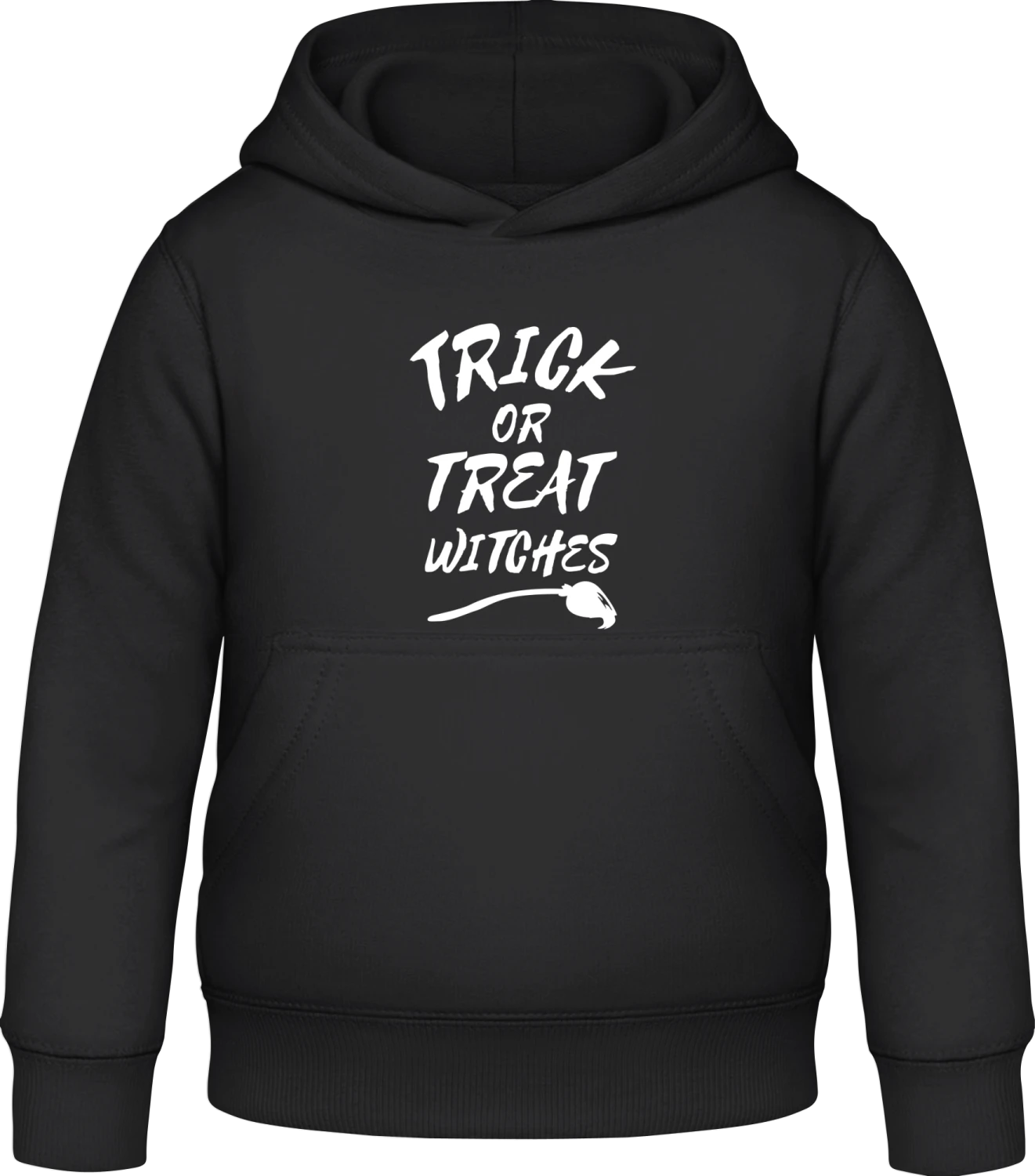 Trick Or Treat Witches - Black Awdis Hoodie Kids - Front