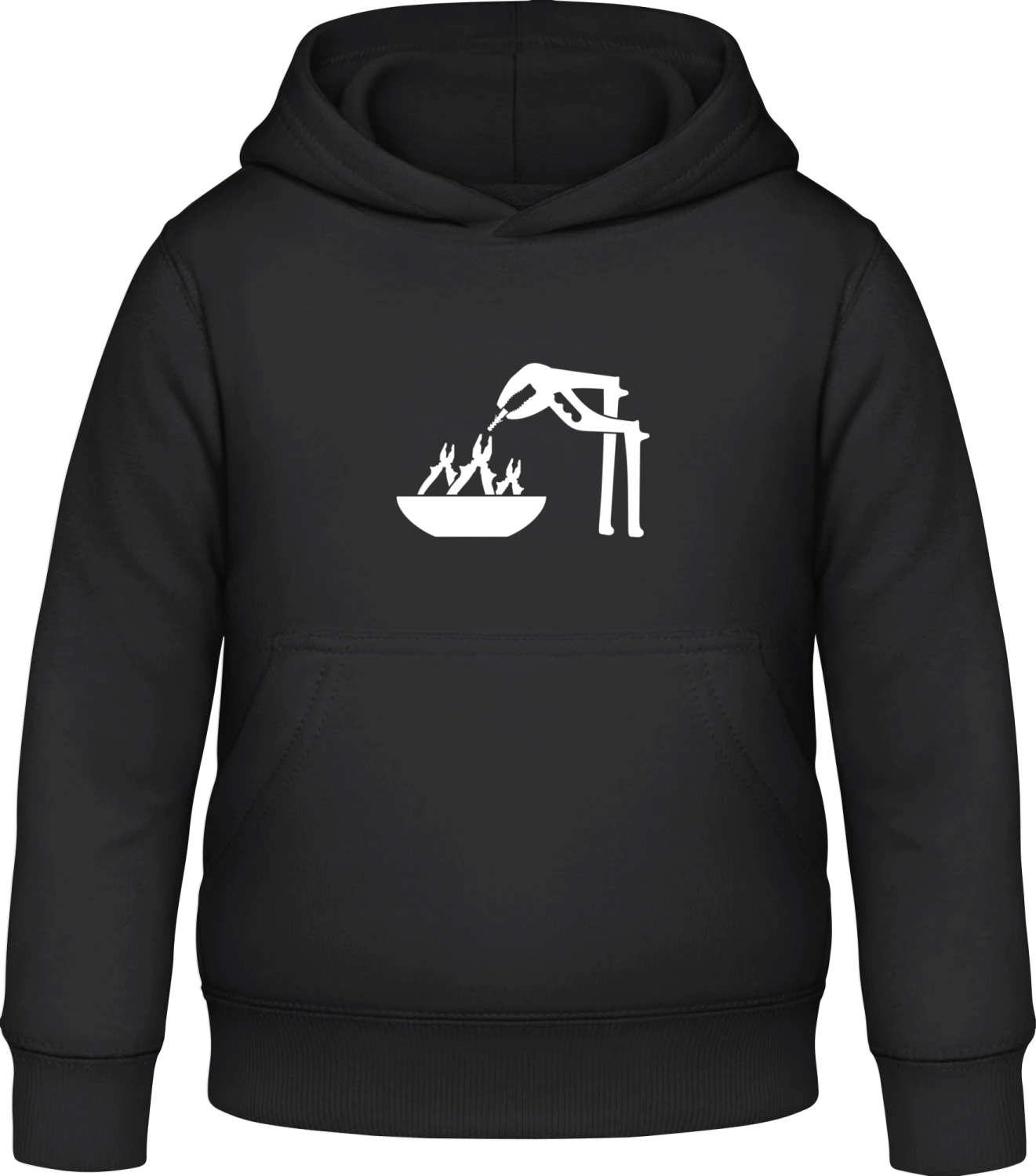 Hungry Pliers - Black Awdis Hoodie Kids - Front