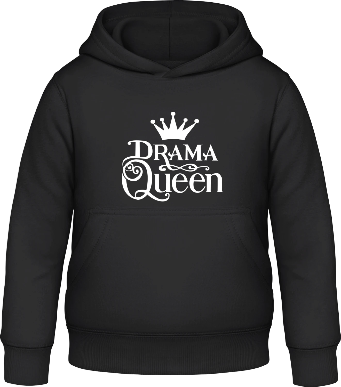 Drama Queen - Black Awdis Hoodie Kids - Front