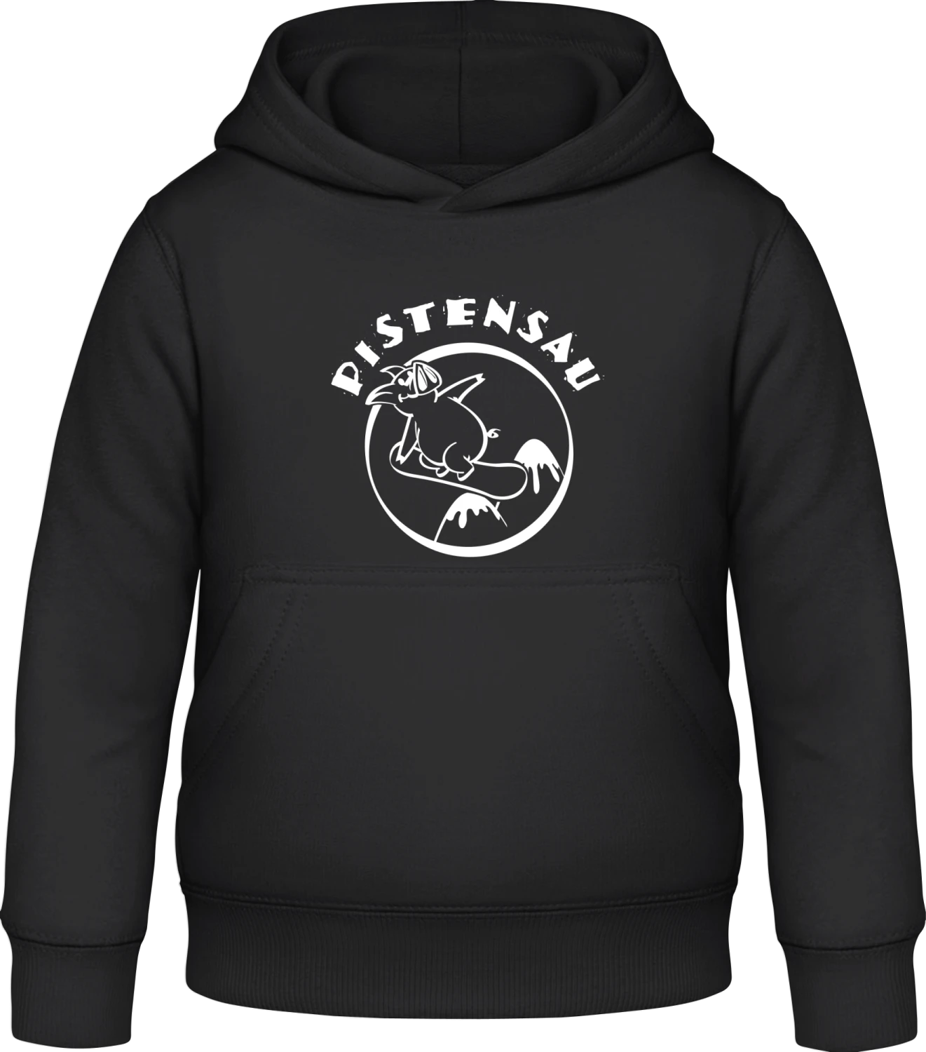 Pistensau Snowboard - Black Awdis Hoodie Kids - Front