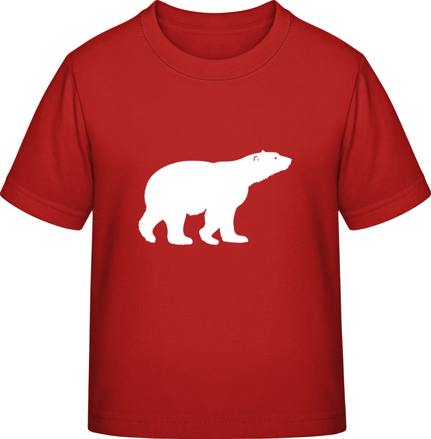 Ice Bear Silhouette - Red Exact 190 Kids - Front