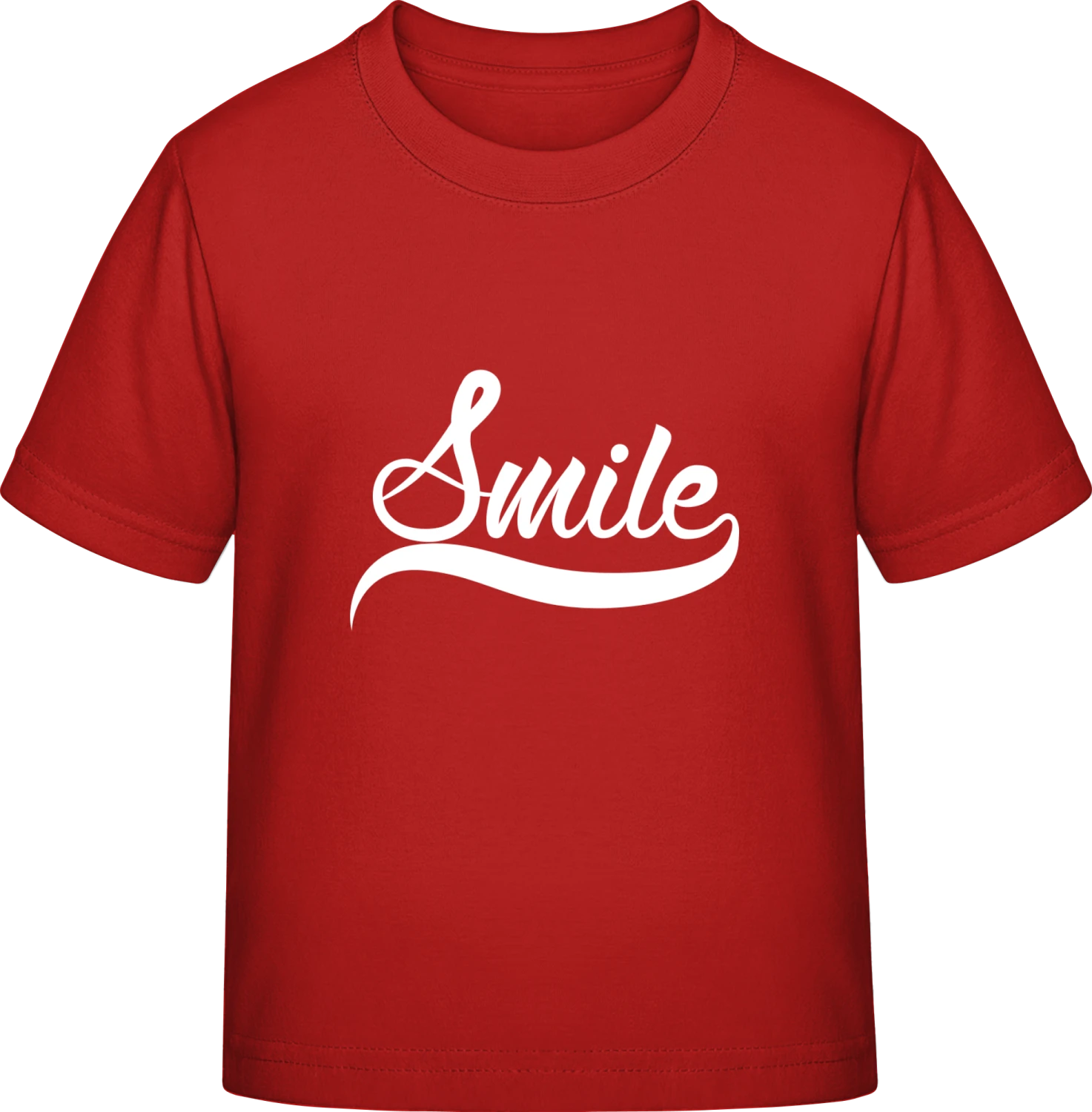 Smile Logo - Red Exact 190 Kids - Front