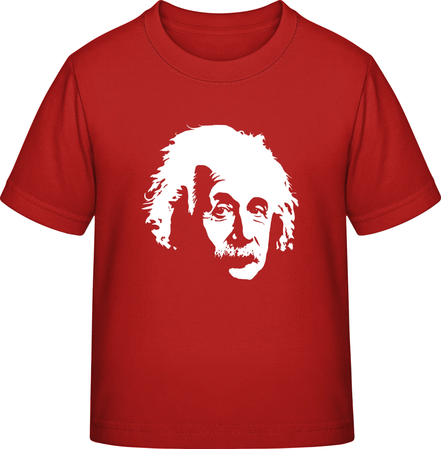 Einstein Face - Red Exact 190 Kids - Front