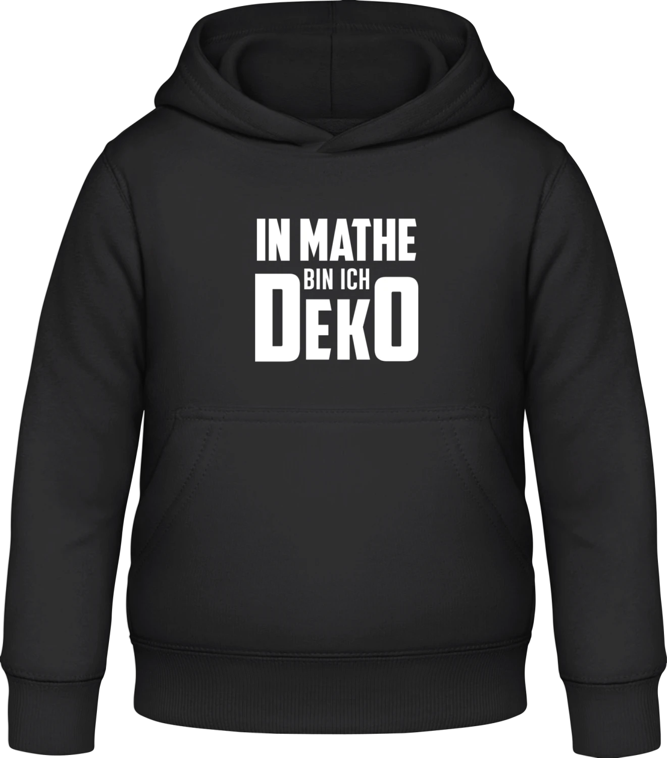 In Mathe bin ich Deko - Black Awdis Hoodie Kids - Front