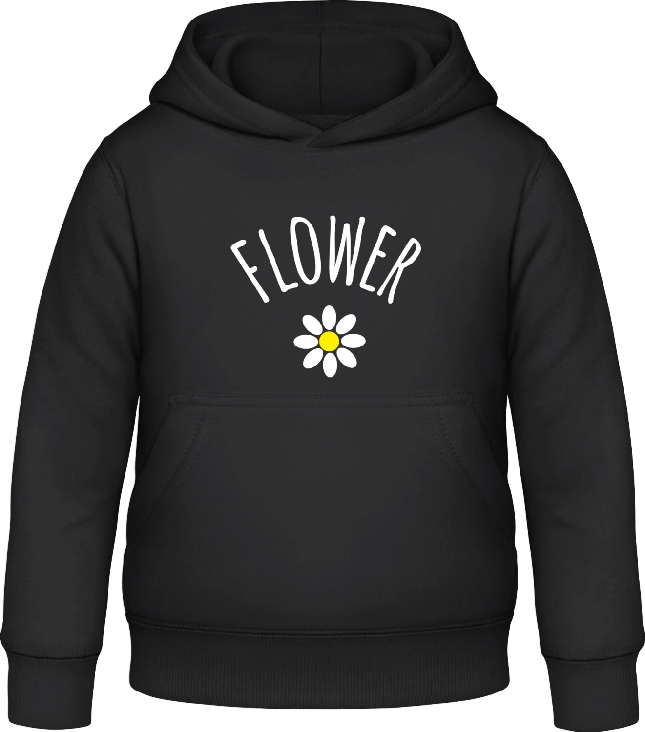 Flower Nickname - Black Awdis Hoodie Kids - Front