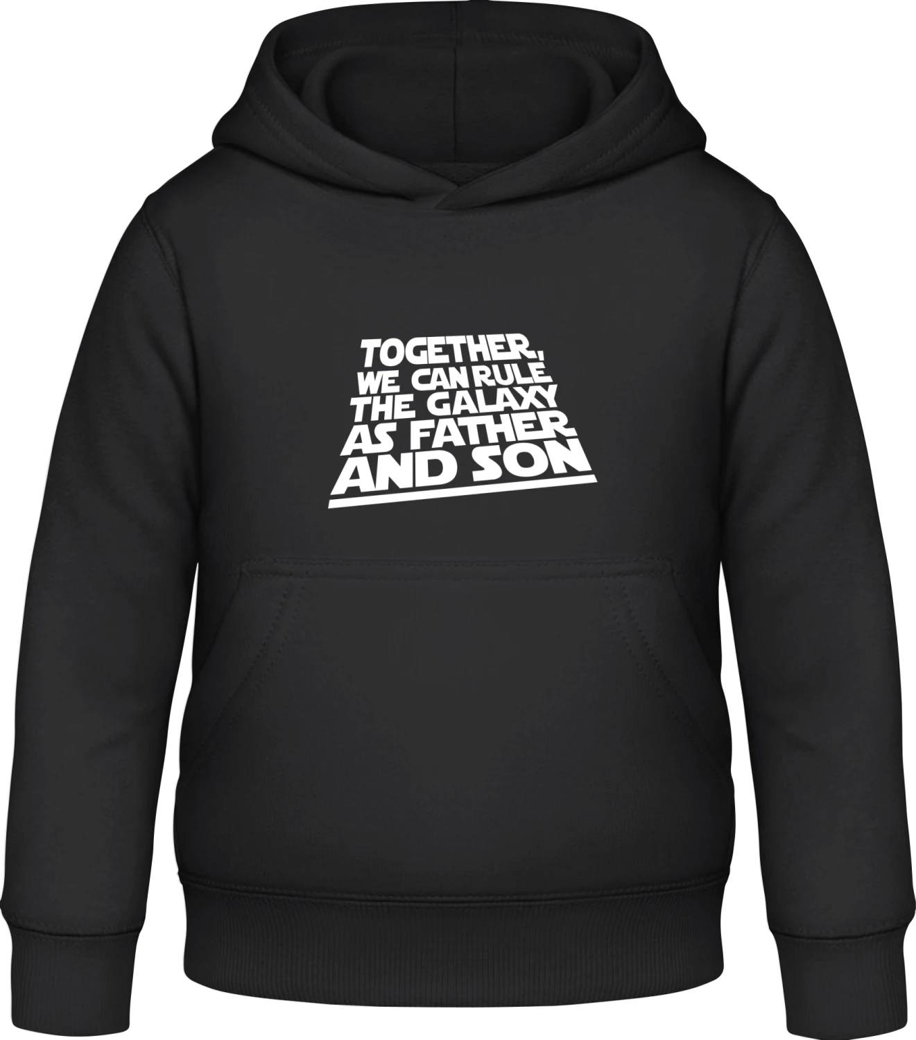 Rule The Galaxy - Black Awdis Hoodie Kids - Front