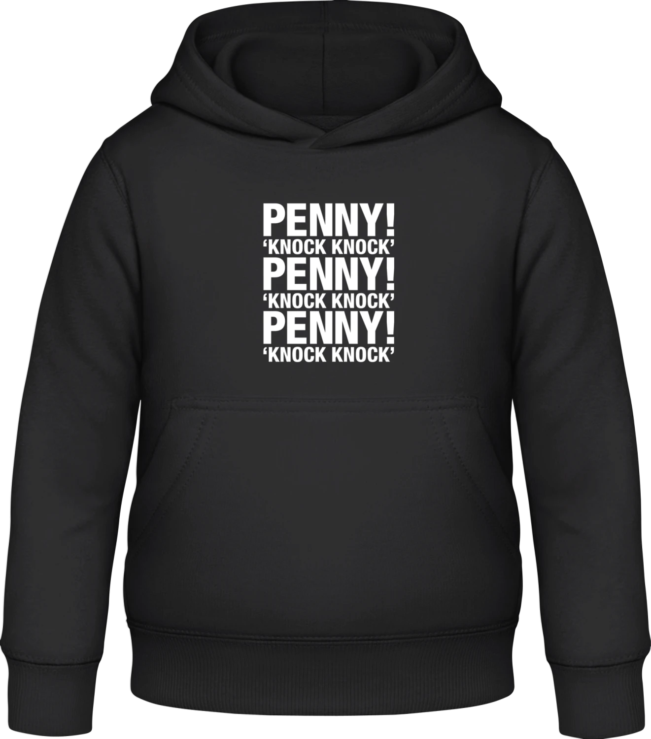 Penny Penny - Black Awdis Hoodie Kids - Front