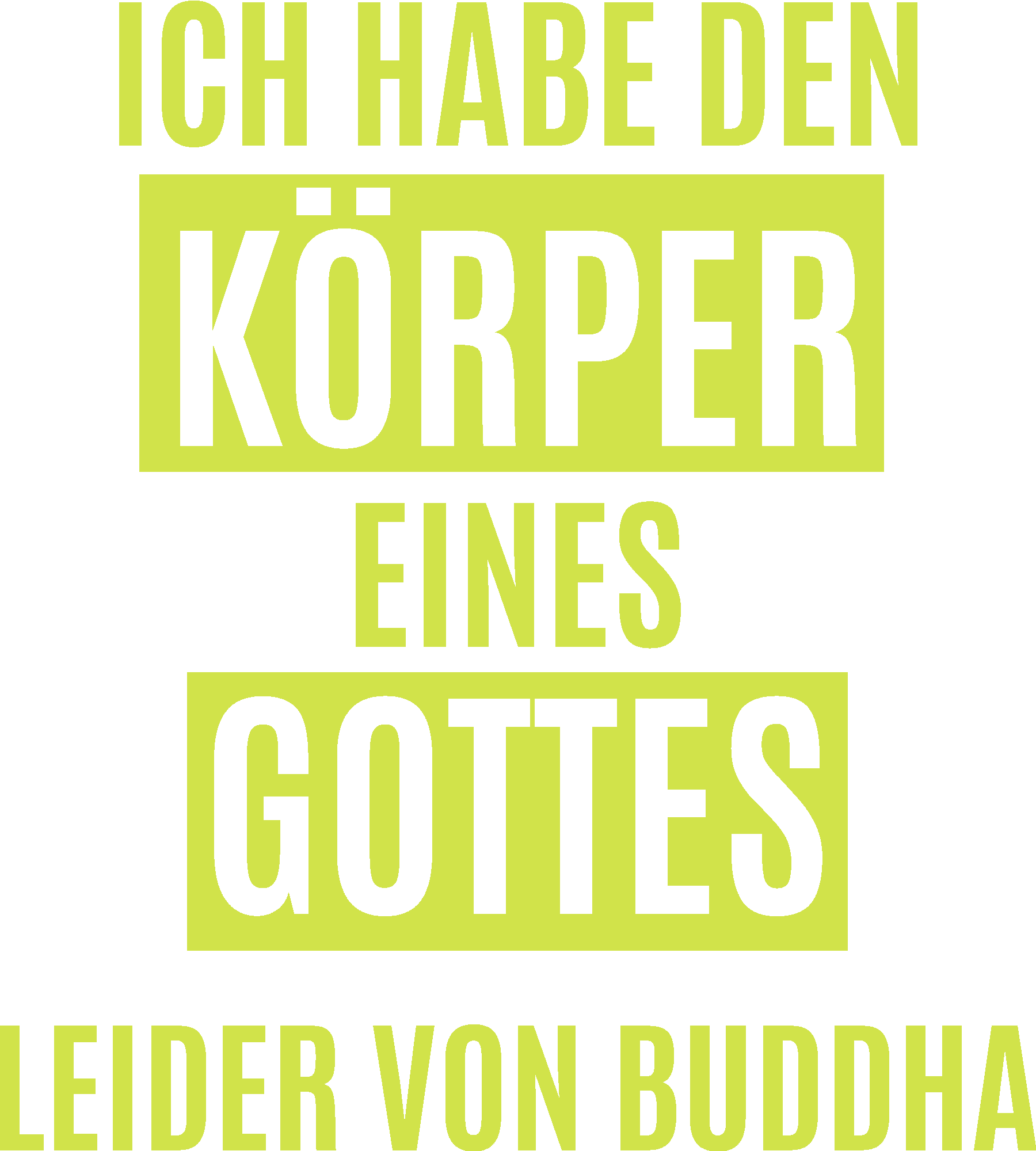 Ich habe den Körper eines Gottes leider von Buddha