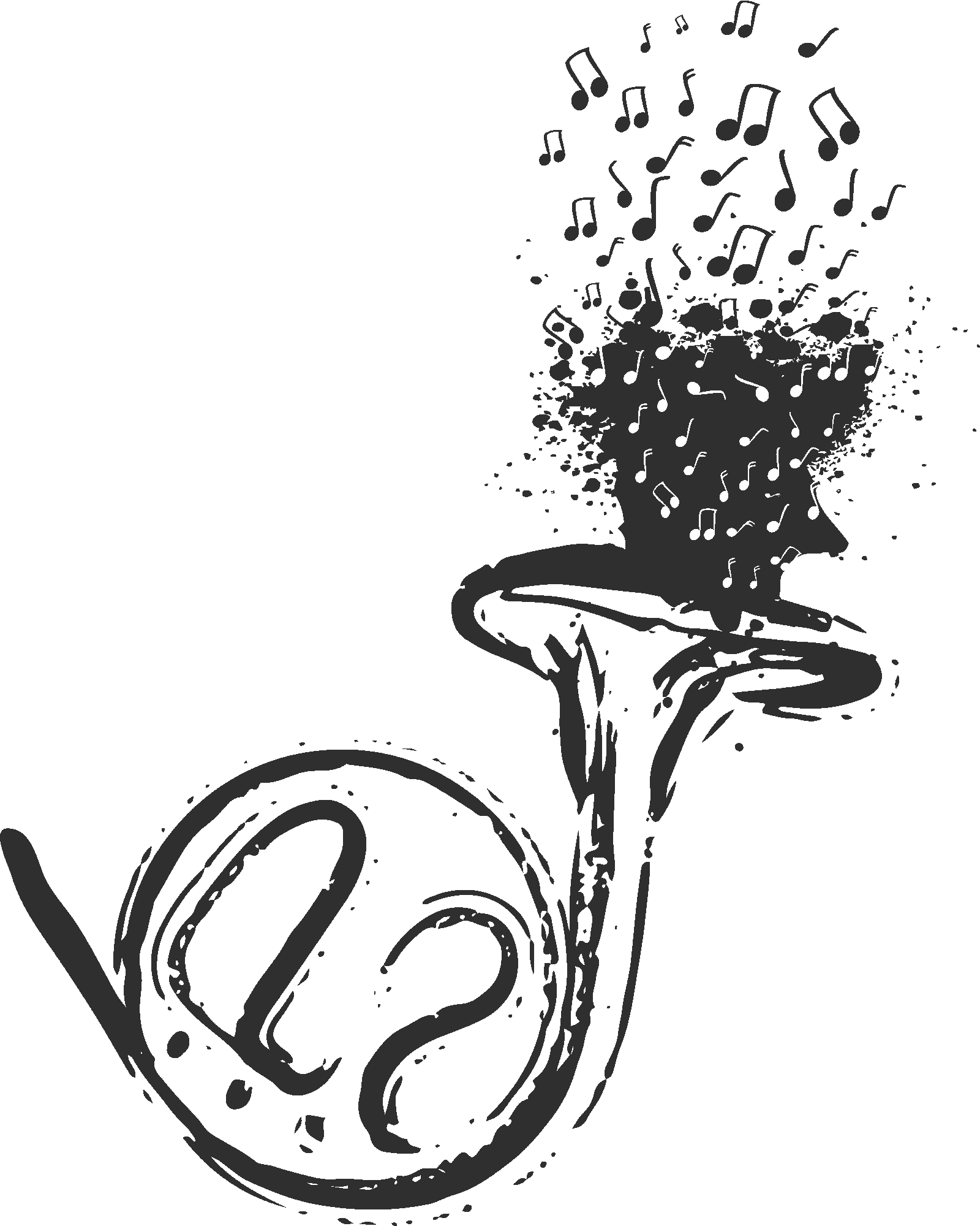 French Horn Illustration