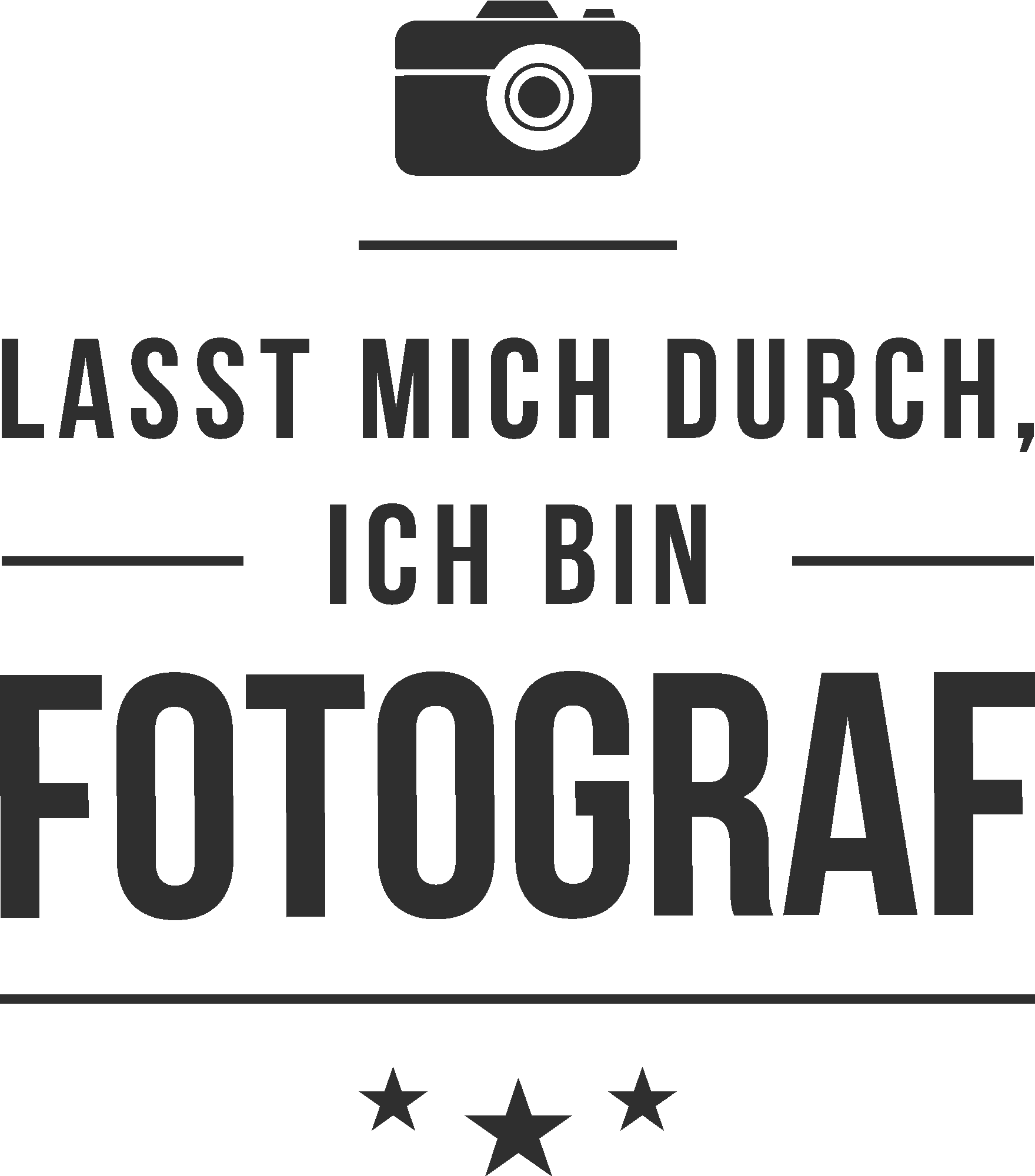 Lasst mich durch ich bin Fotograf