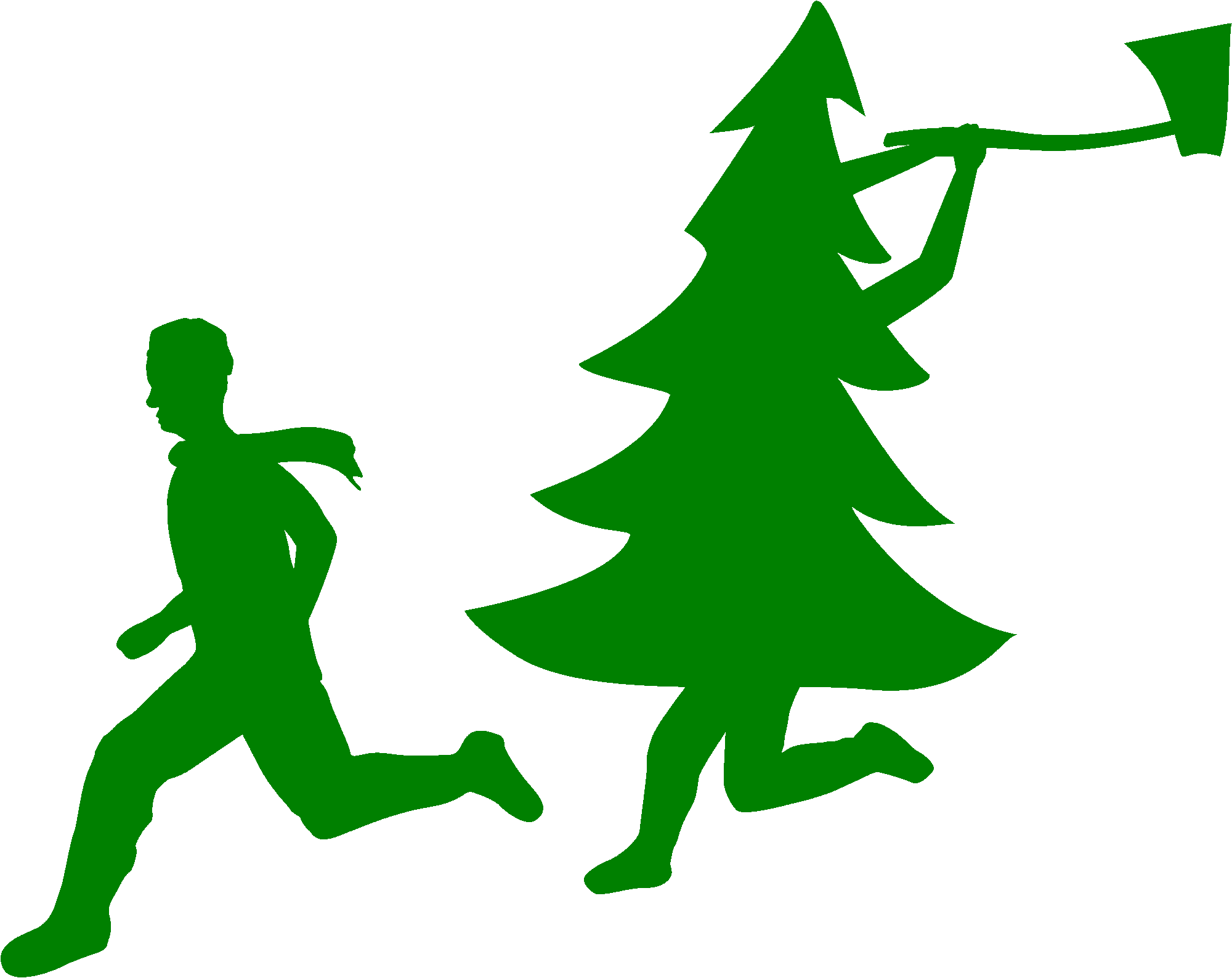Christmas Tree Attacks Man With Ax
