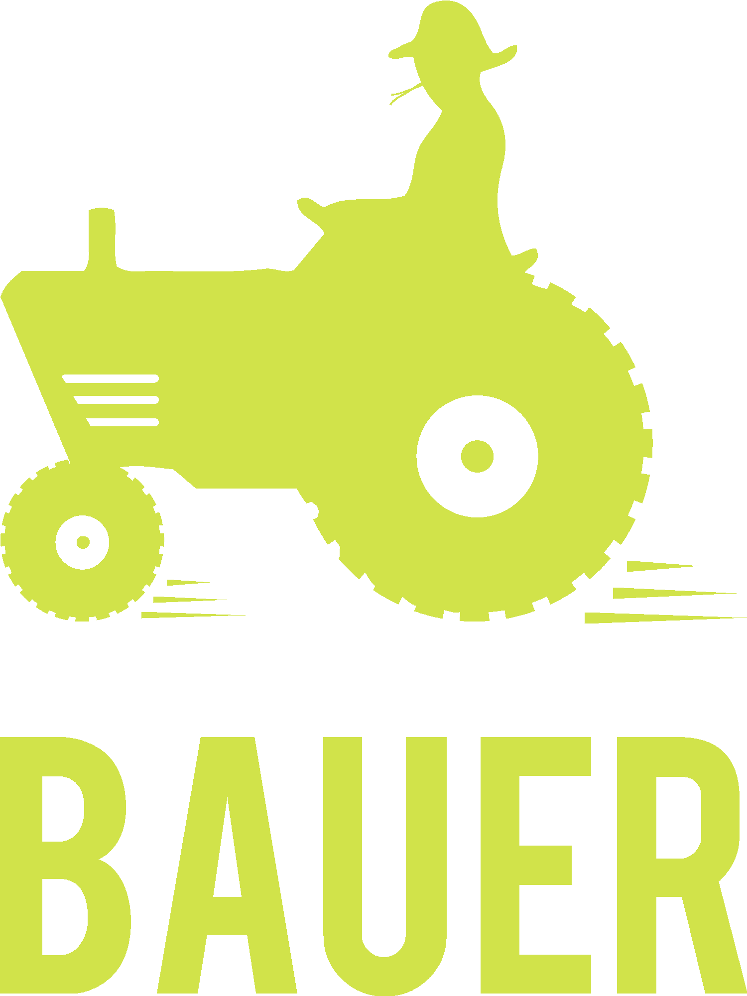 Bauer mit Traktor
