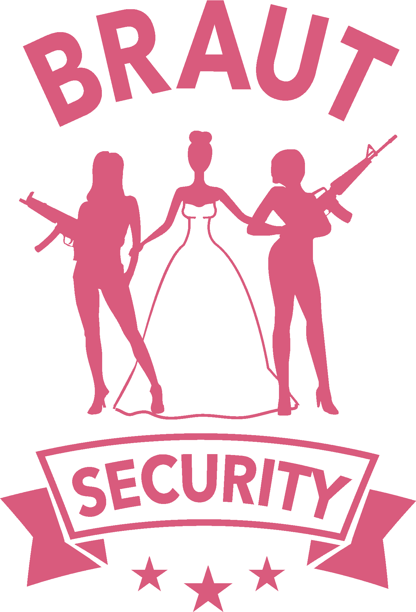Braut Security bewaffnet