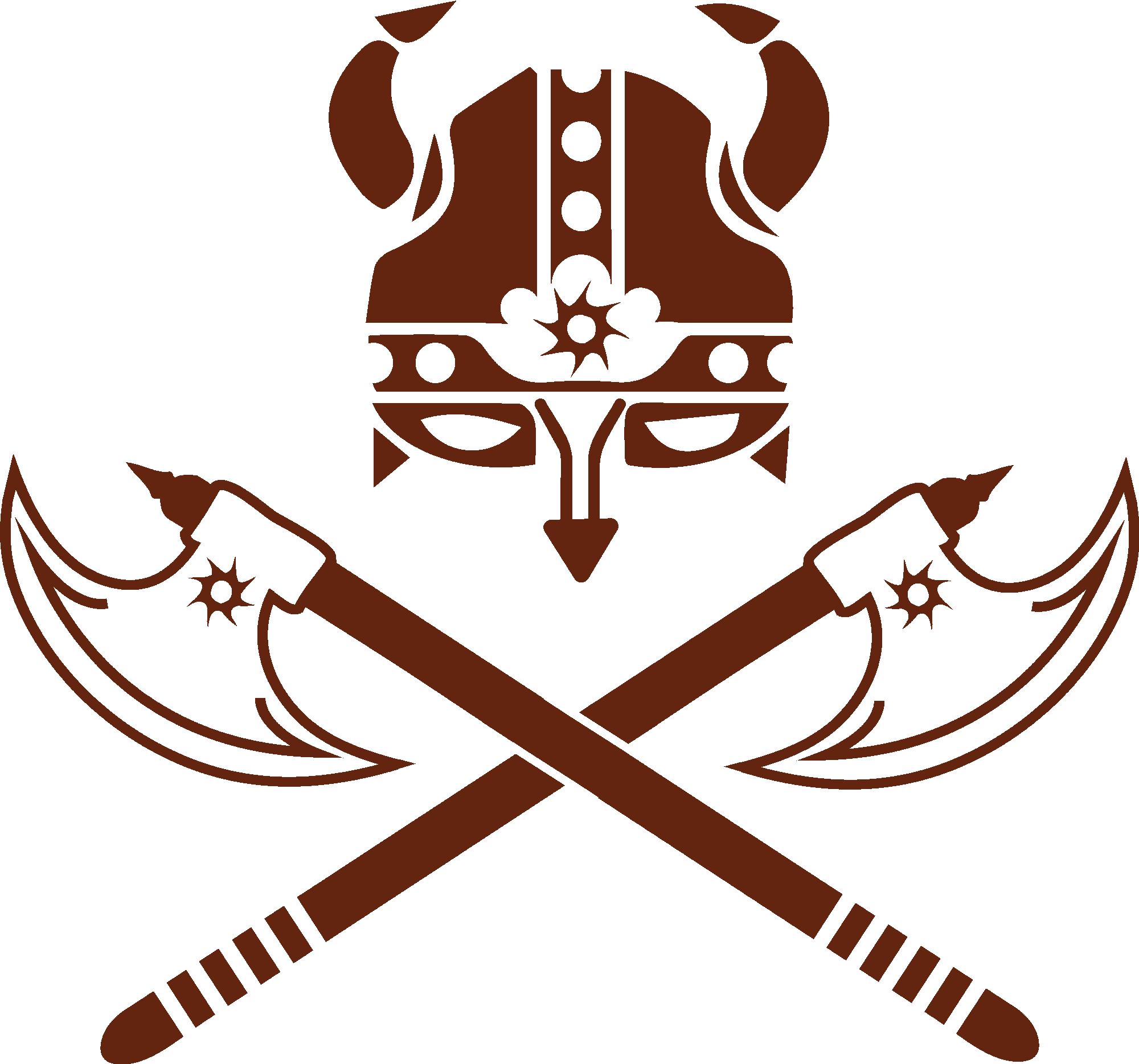 Viking helmet and ax