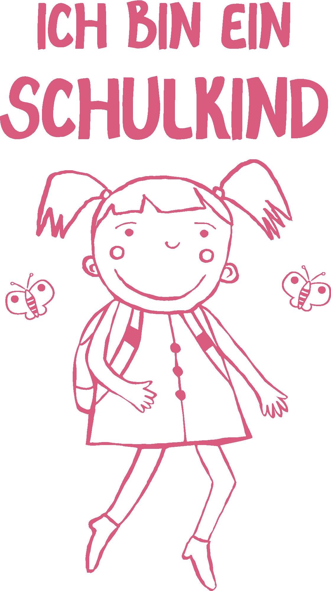 Ich bin ein Schulkind Mädchen