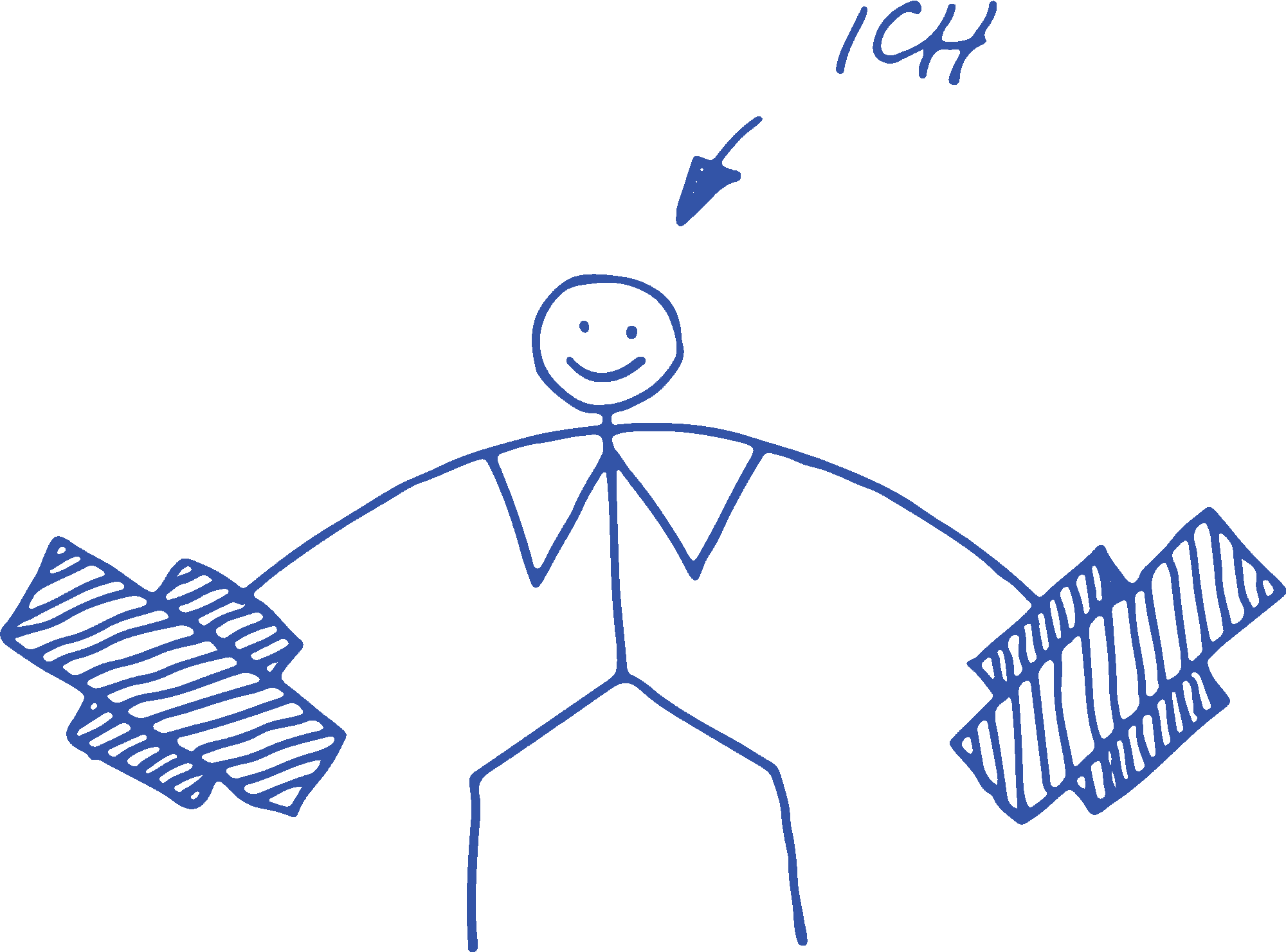 Bodybuilder Strichmännchen