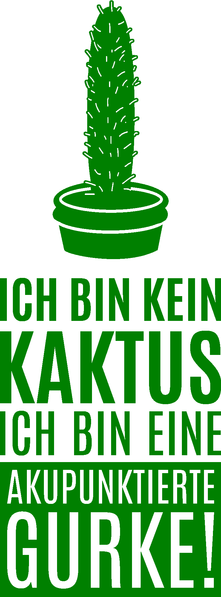 Akupunktierte Gurke Kein Kaktus