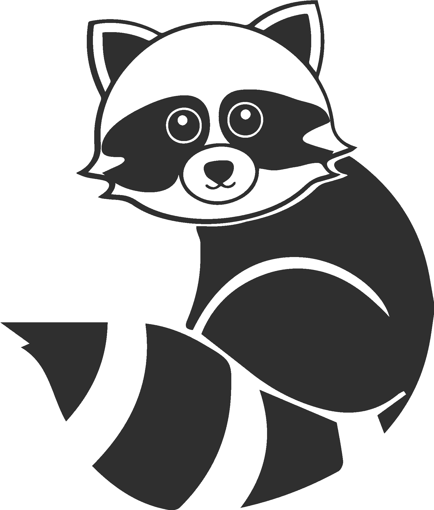 Raccoon Outline