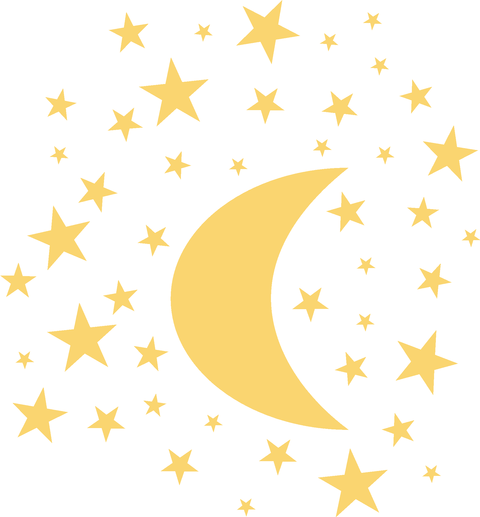 Half Moon With Stars
