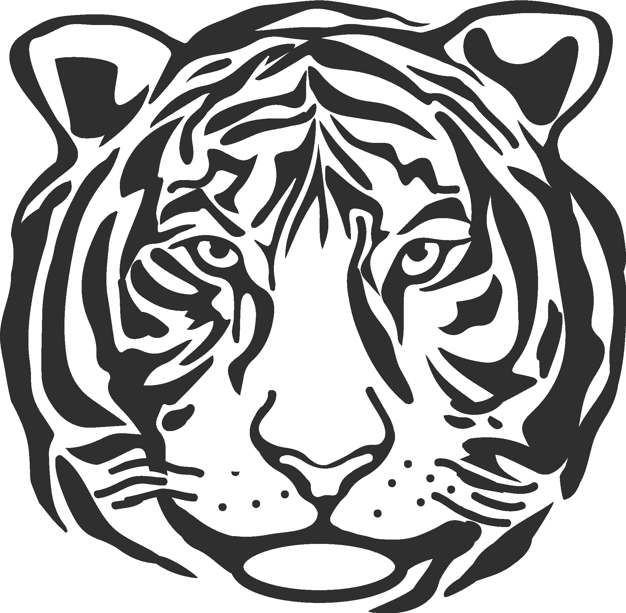 Tiger Face Outline