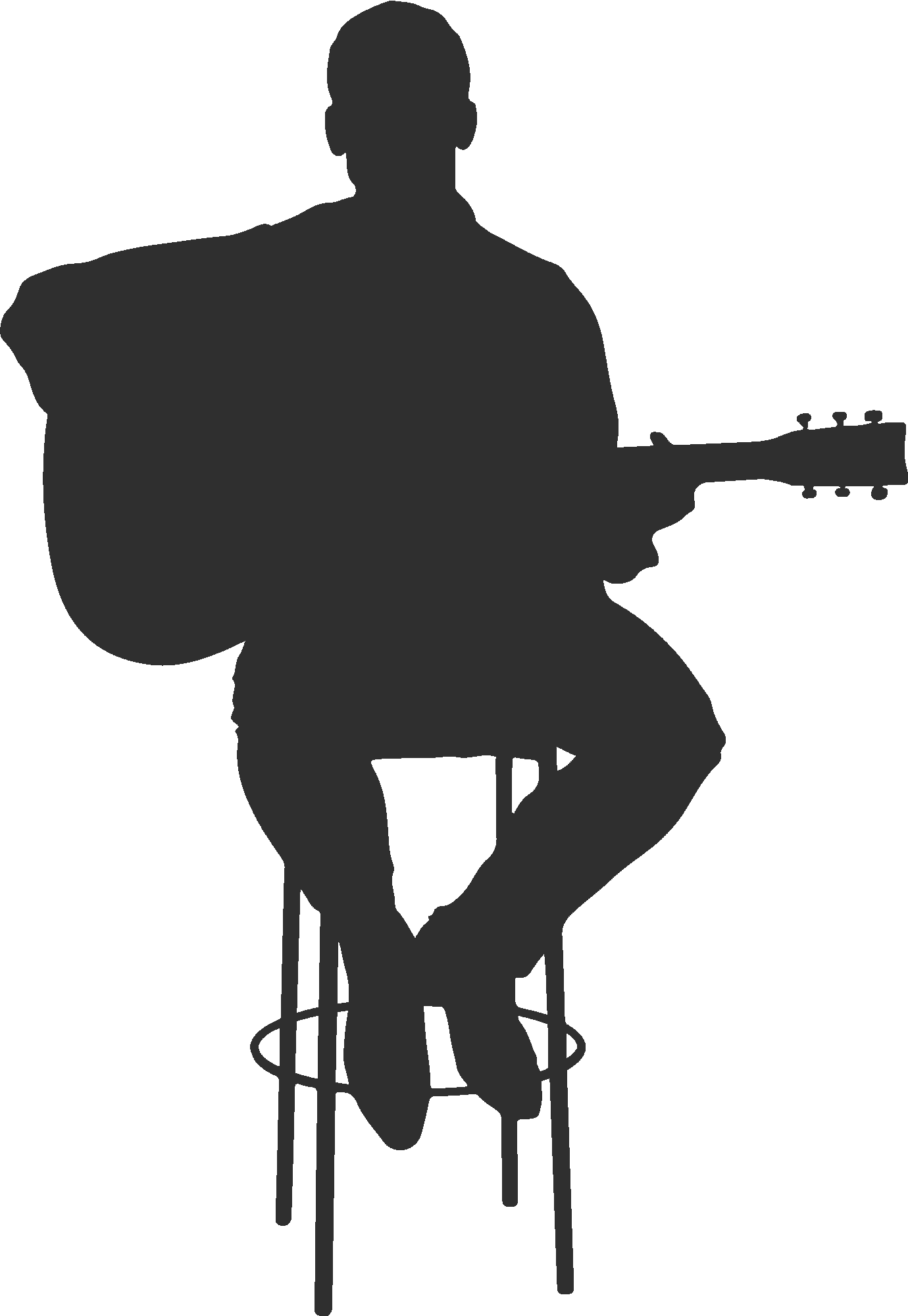 Sitting Guitarist