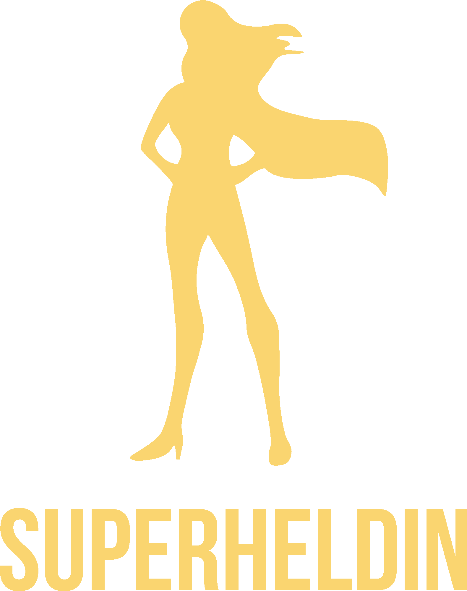 Superheldin Silhouette