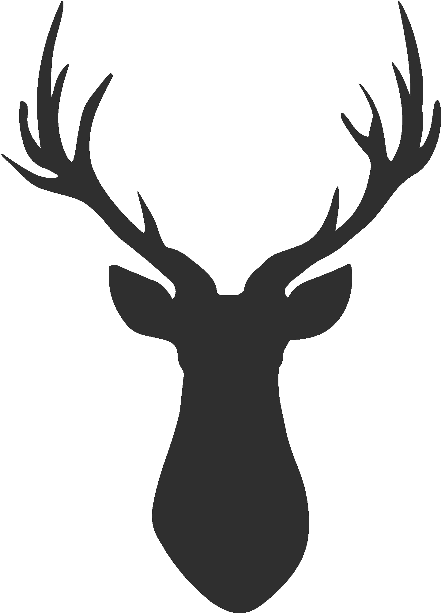 Male Deer Trophy Silhouette