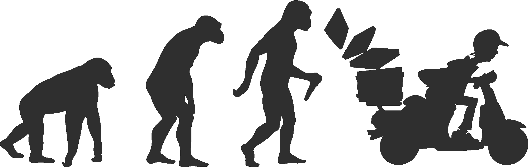 Pizza Delivery Man Evolution