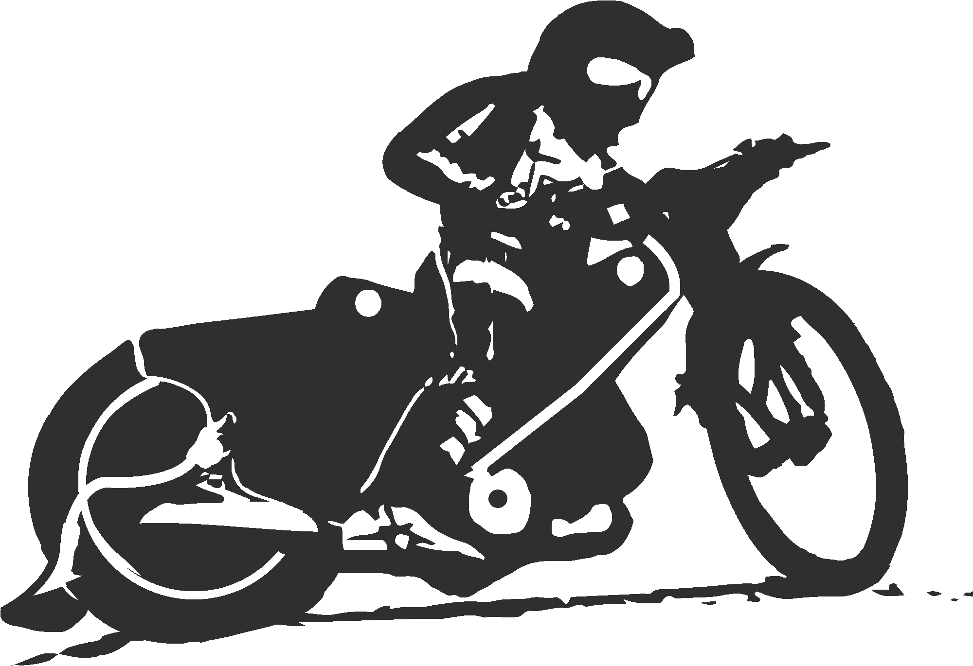 Speedway Racing Silhouette