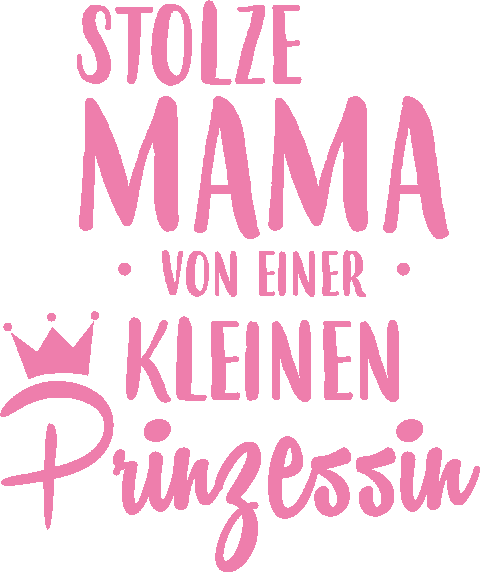 Stolze Mama von einer kleinen Prinzessin