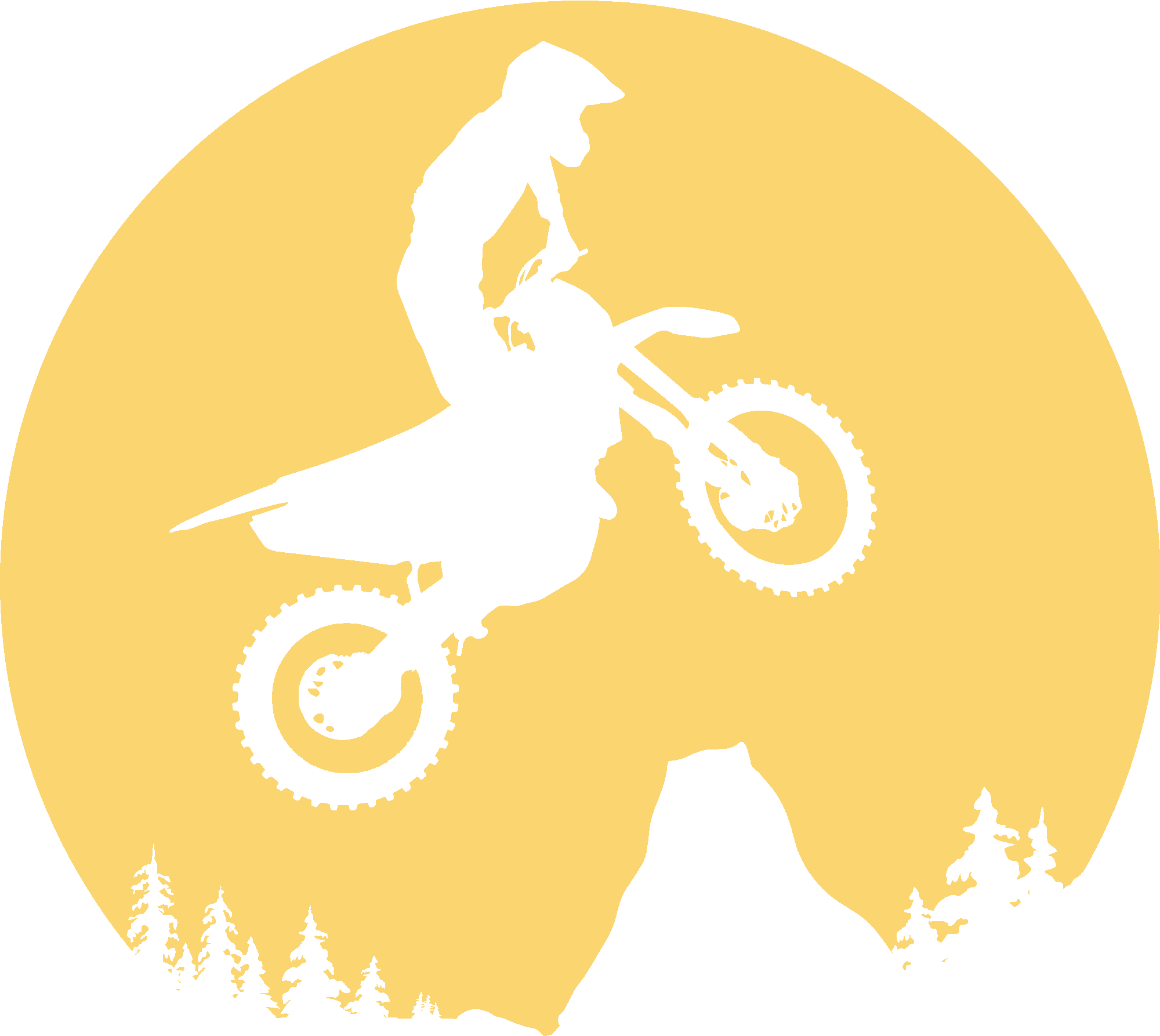 Man On A Motorcycle In The Moonlight