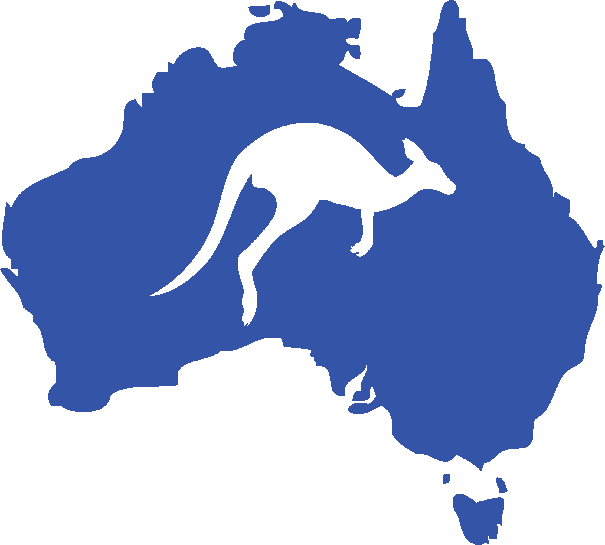 Kangaroo On Australia Map